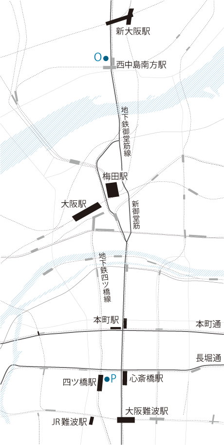 地図:大阪のビル一覧